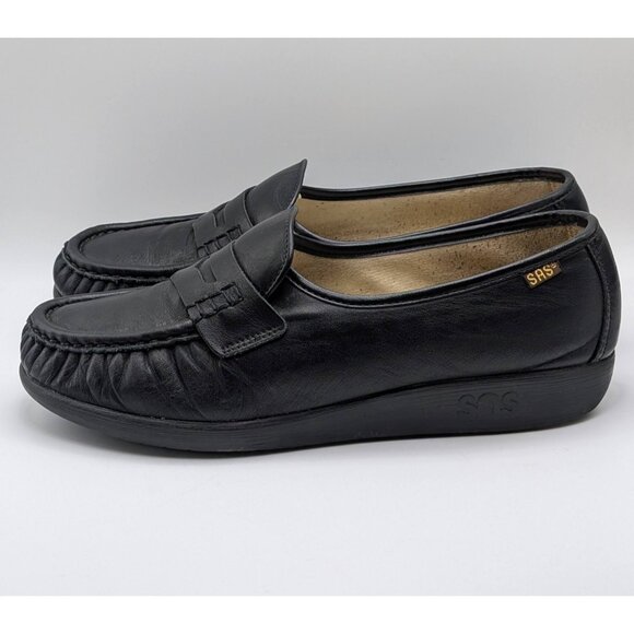 SAS Tripad Comfort Shoes Womens 8.5 M Penny Loafers Black Slip On Casual Comfort - Picture 4 of 8